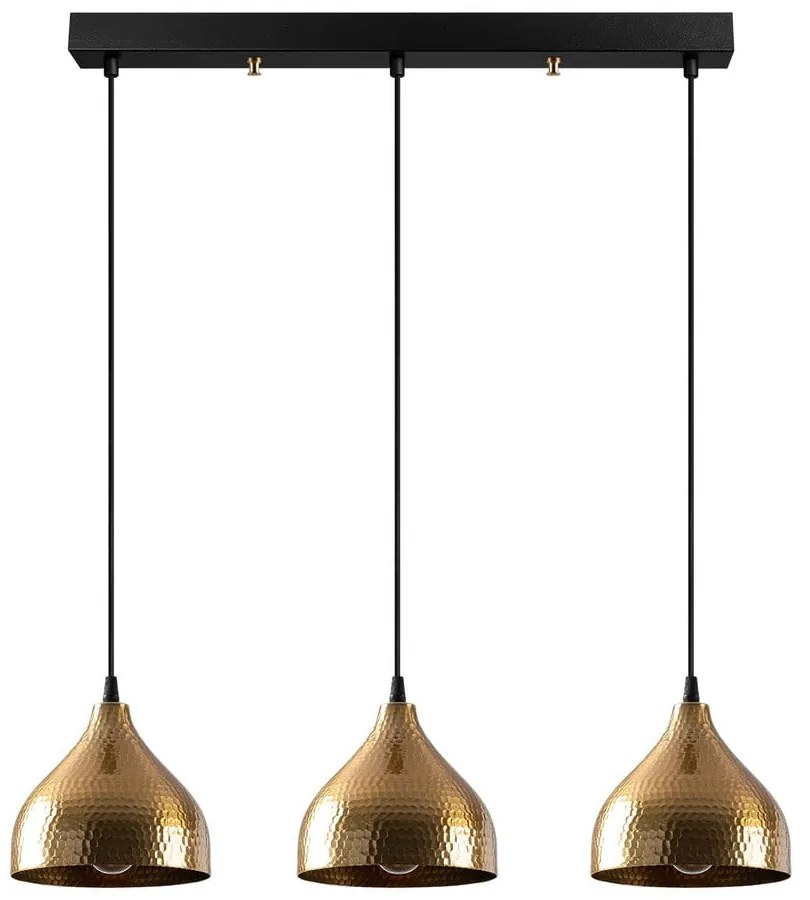 Závesné svietidlo v zlatej farbe s kovovým tienidlom Tattoo – Opviq lights