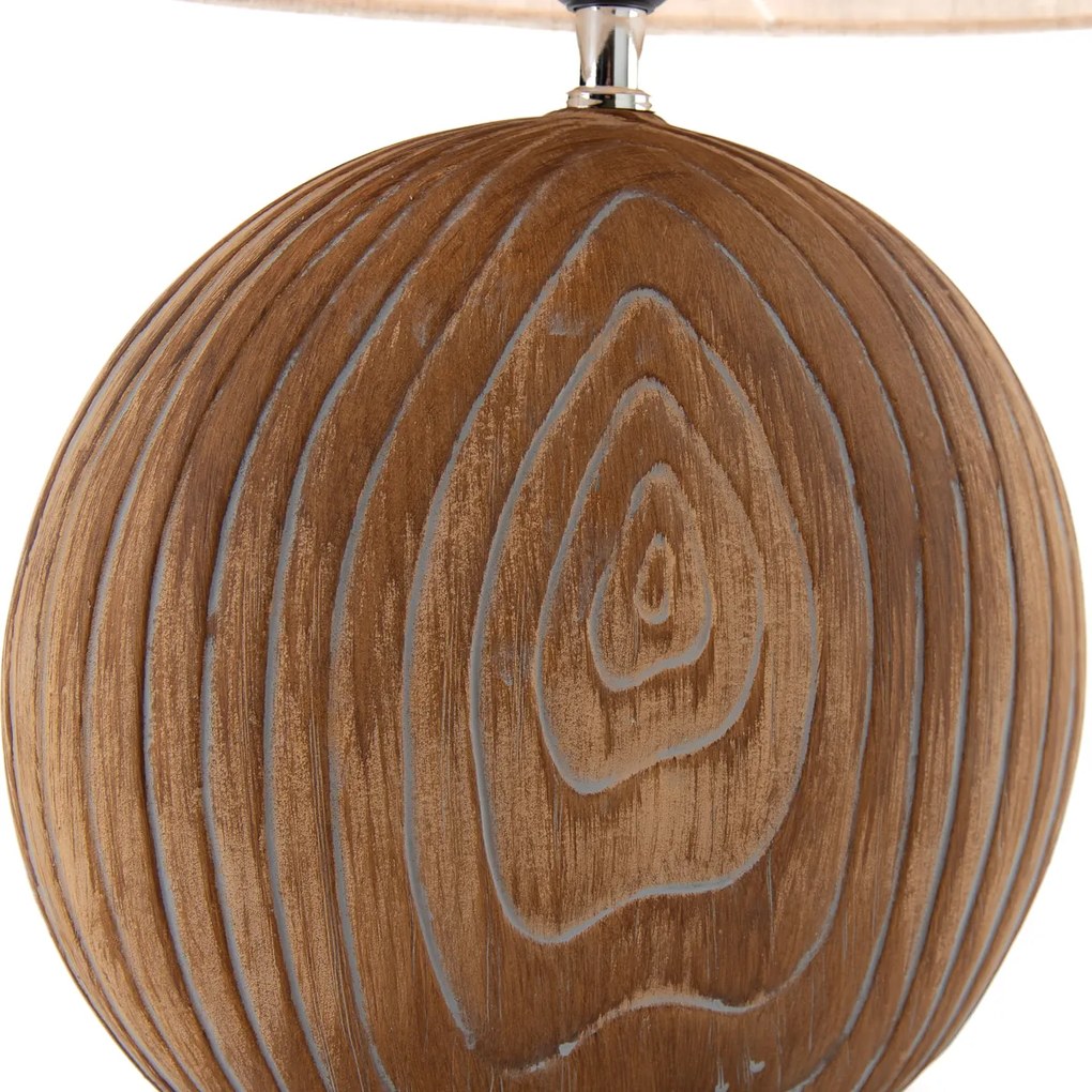 Vidiecka stolná lampa béžová s hnedou 53 cm - Djo