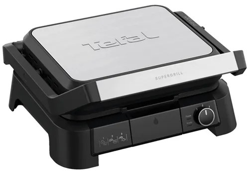 Kontaktný gril Tefal SuperGrill 3v1 GC510DE0 Nerezový/Čierny