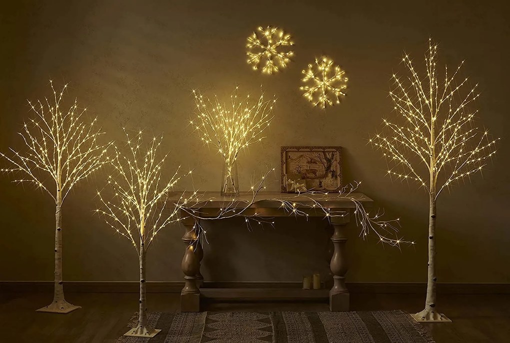 Tutumi Tutumi, LED vianočný stromček Breza 180cm CD007-96, biela, CHR-00107