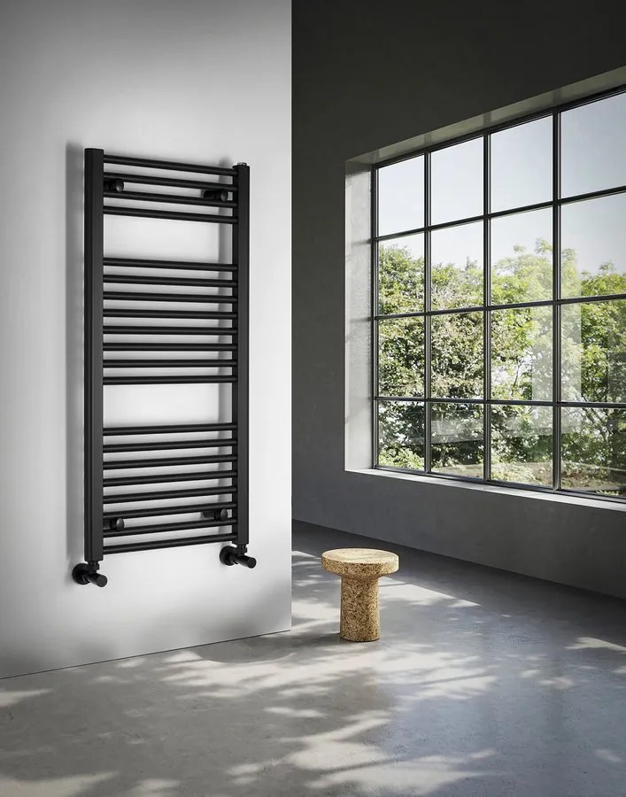 Aqualine Aqualine, DIRECT vykurovacie teleso s bočným pripojením 450x960 mm, čierna matná, ILR94B