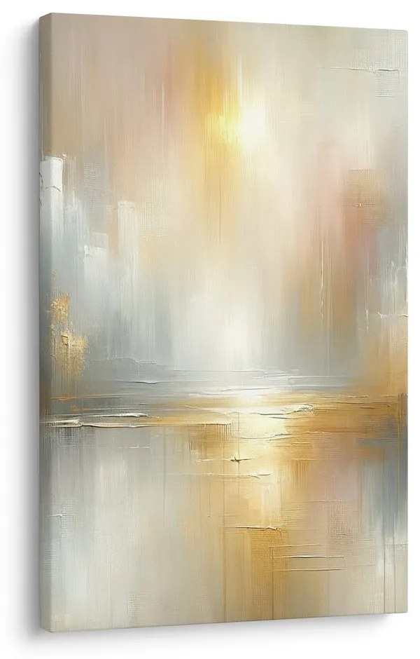 Obraz jemná zlatá abstrakcia krajiny