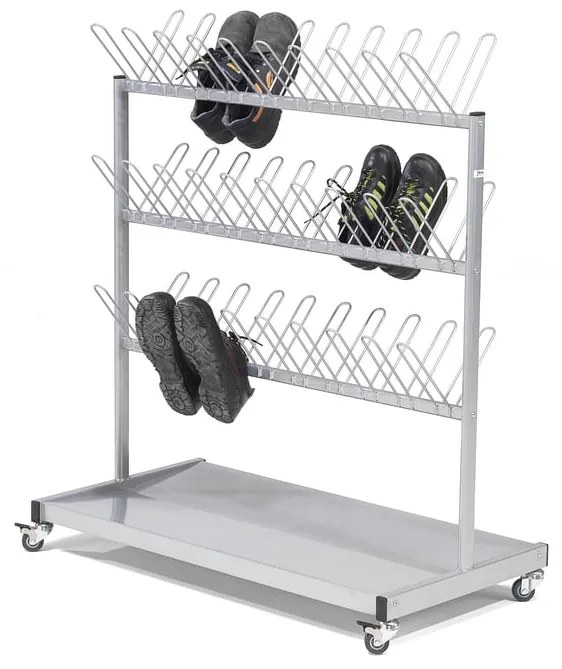 Stojan na topánky, šedý, 1060x540x1200mm