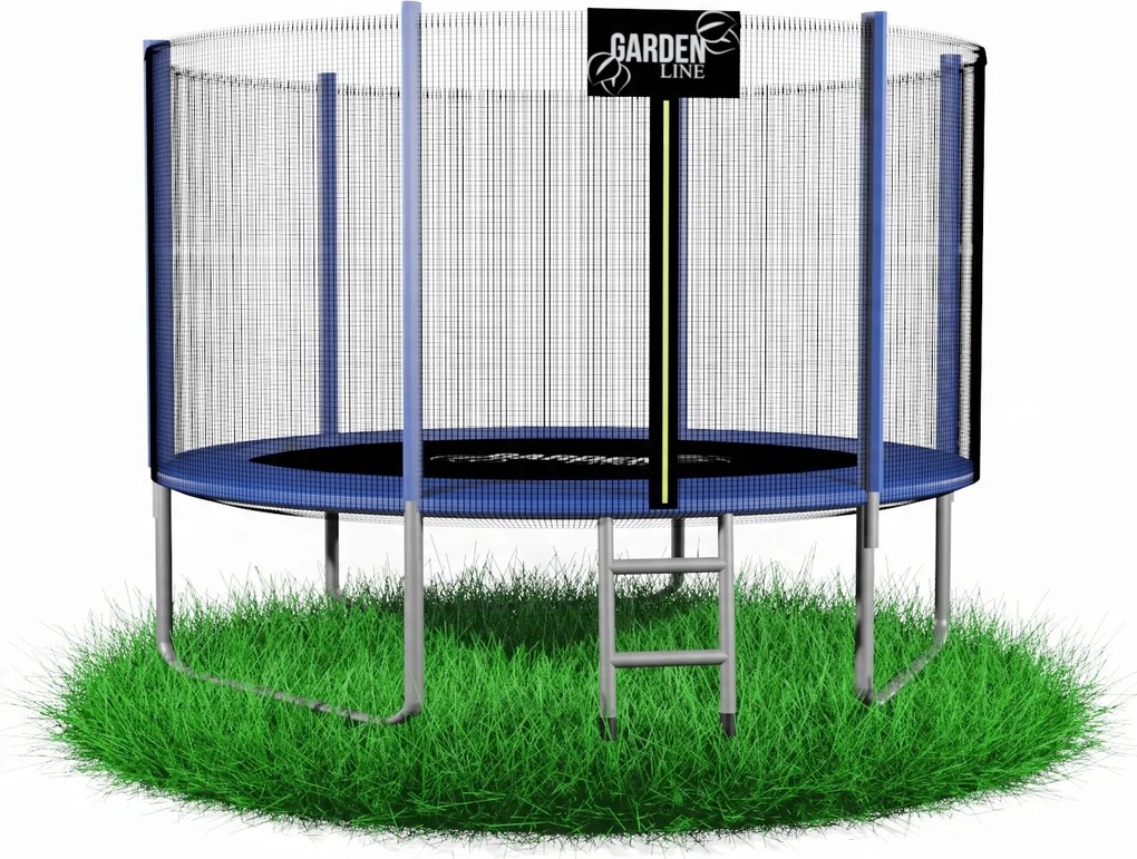Garden Line 8FT 252 CM TRAMPOLÍNA S REBRÍKOM A BEZPEČNOSTNOU SIETOU *9863