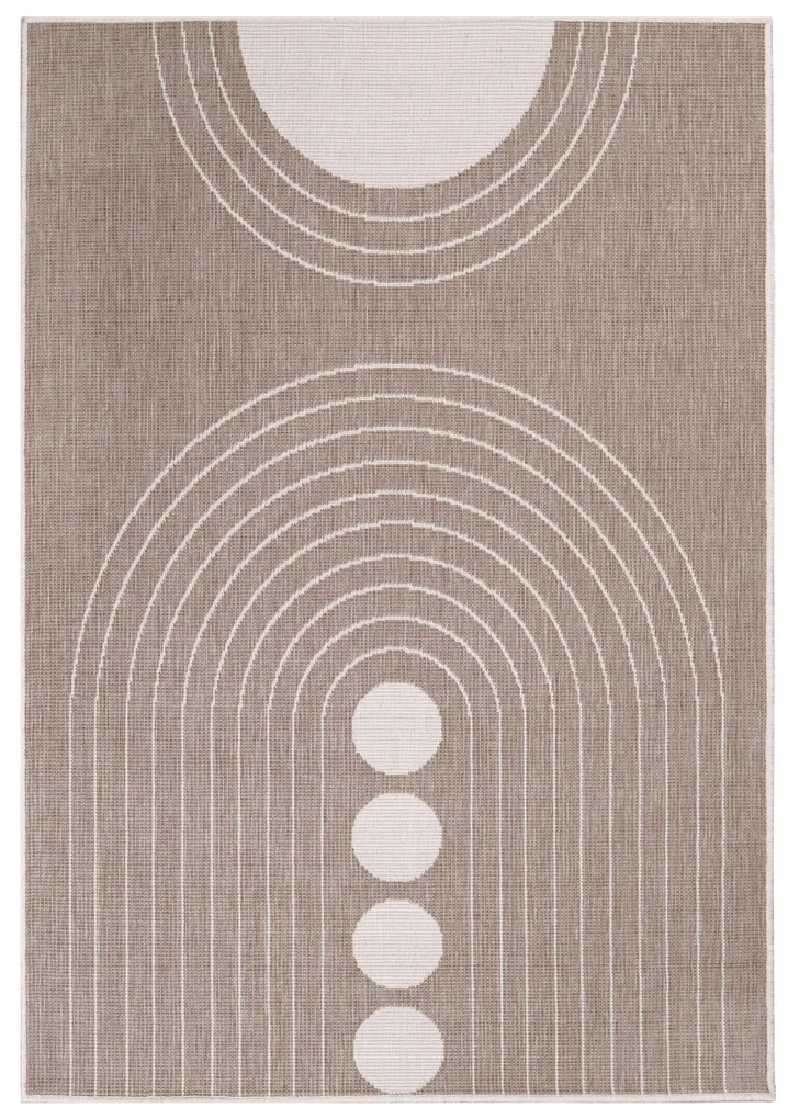 Dekorstudio Obojstranný koberec na terasu DuoRug 5739 - béžový Rozmer koberca: 120x170cm