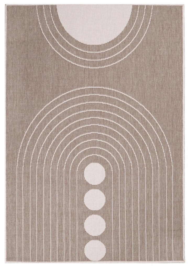 Dekorstudio Obojstranný koberec na terasu DuoRug 5739 - béžový Rozmer koberca: 80x150cm