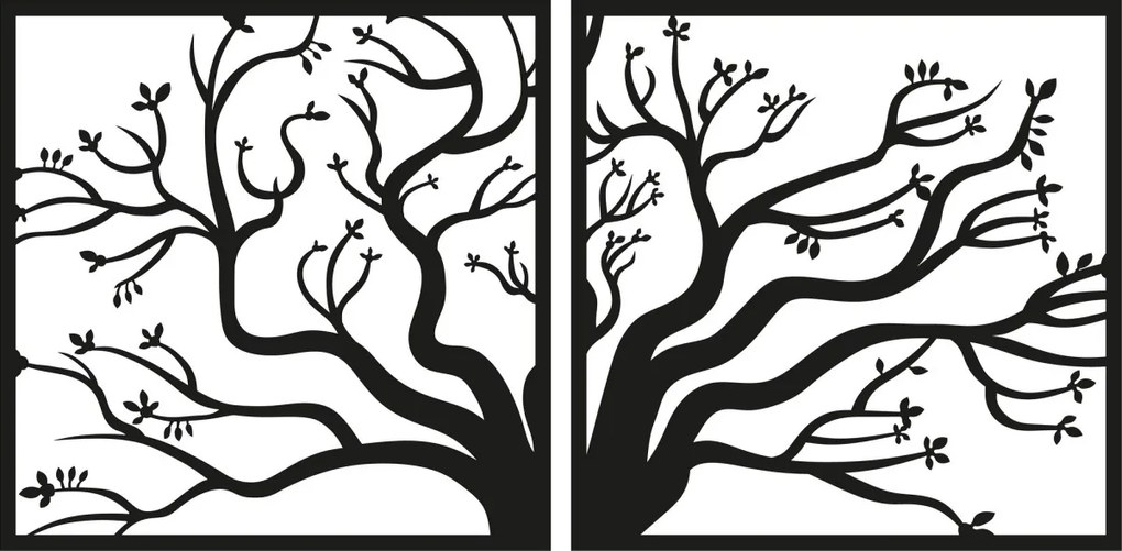 Nástenná dekorácia Tree I čierna