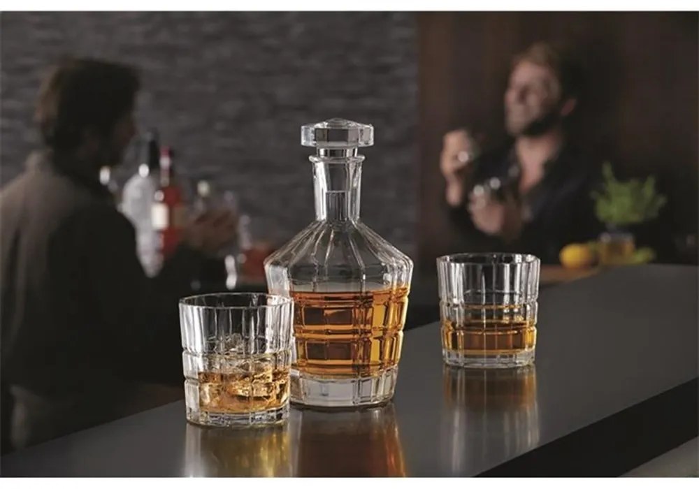 Leonardo Karafa + 2 poháre na whisky SET/3ks číre sklo