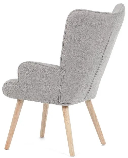 Autronic BONTEC Kreslo ušiak, šedá látka, AK-309 GREY2 Farba: Biela