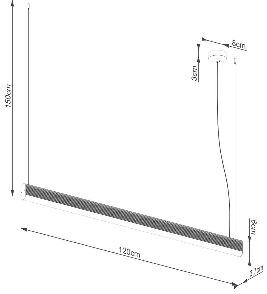 Závesné LED svietidlo Farge 120, 1x LED 38w, 4000k, p