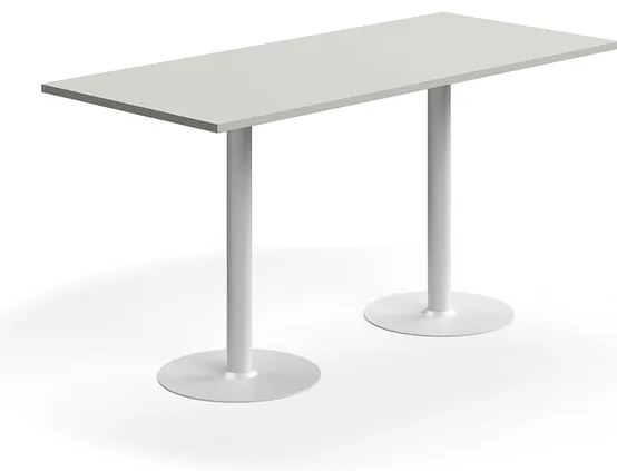Barový stôl VERTICUS, 1800x800x900 mm, svetlošedá/biela