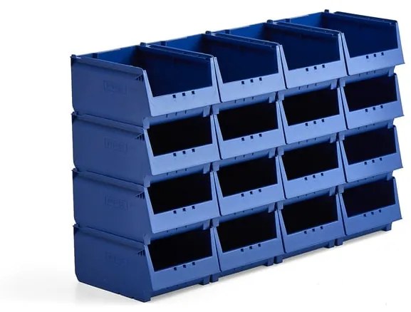 Plastové boxy AJ 9000, séria-67, 300x230x150 mm, 16 ks, modrá