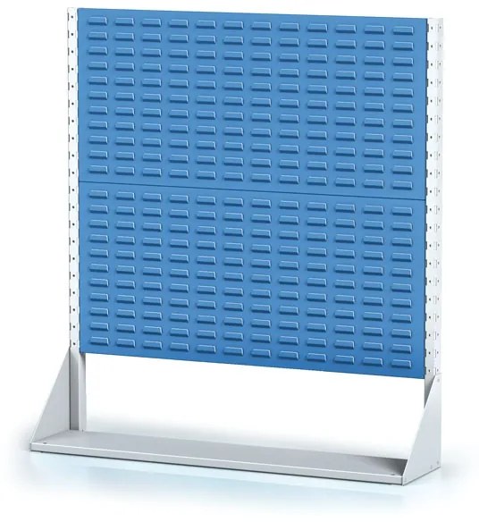 Perforované stojany s panelmi na boxy, 2 poschodia, základné pole