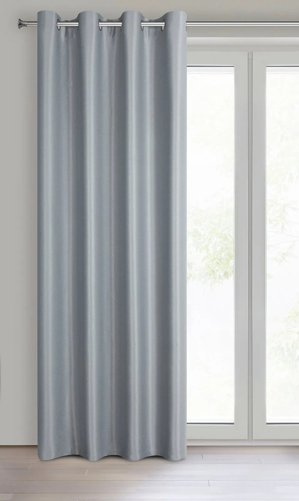 ZATEMŇOVACÍ ZÁVES NA KRÚŽKOCH SELINA 140X250 CM STRIEBORNÁ