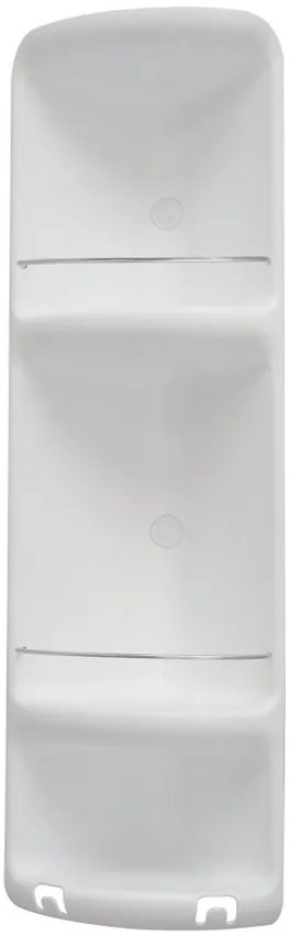 Gedy Gedy, CAESAR rohová polička s 3 poschodiami, 226x710x160 mm, ABS plast, biela, 7081