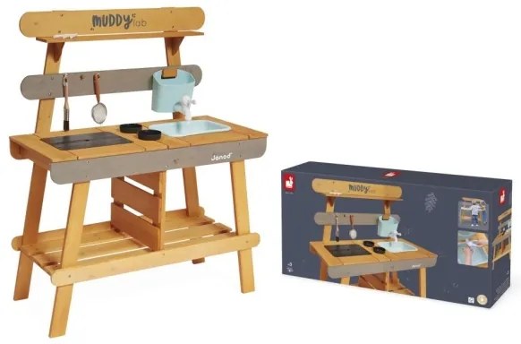 Janod - Vonkajšia drevená kuchynka MUDDY LAB