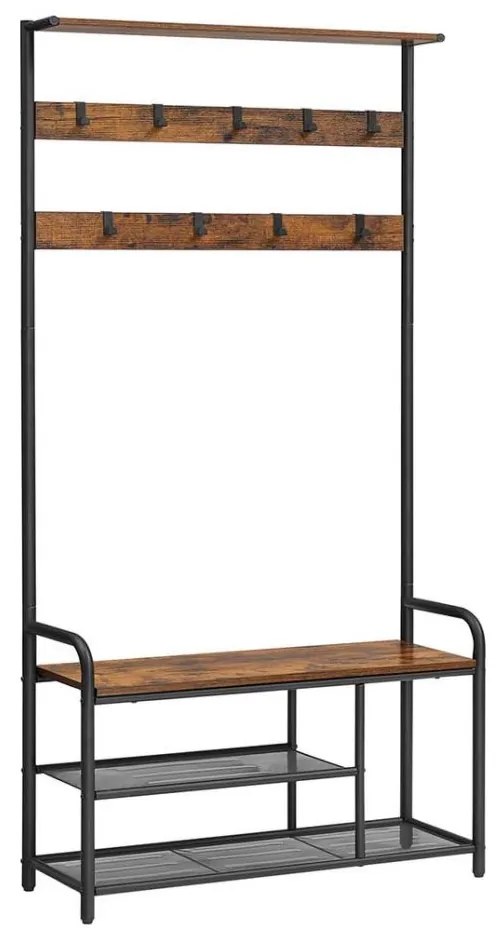 Stojanový vešiak NAVOR hnedá/čierna