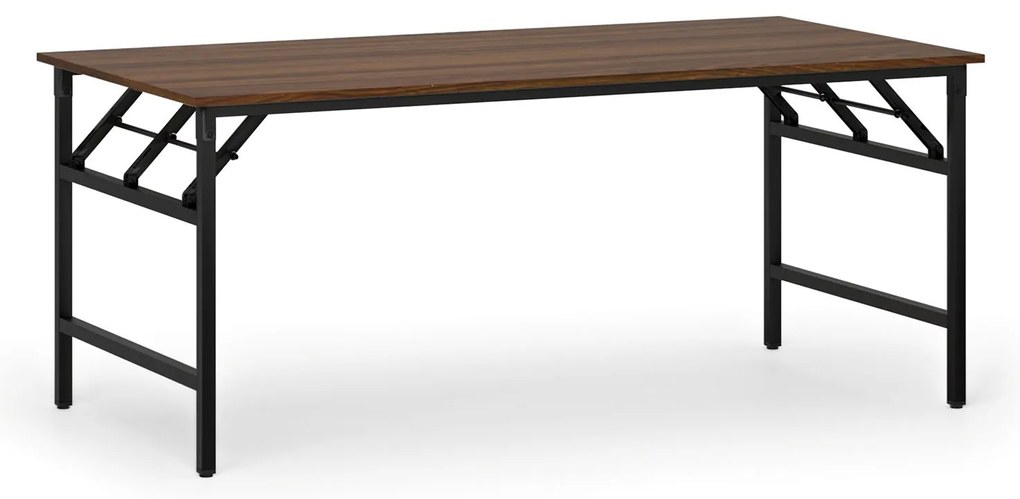 Konferenčný stôl FAST READY, 180x90 cm, čierna podnož, orech