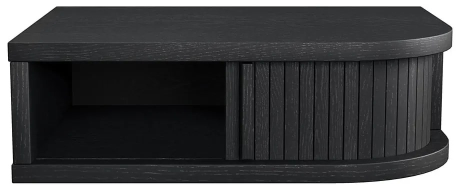 Čierny nočný stolík v dekore duba Farsta - Woodman