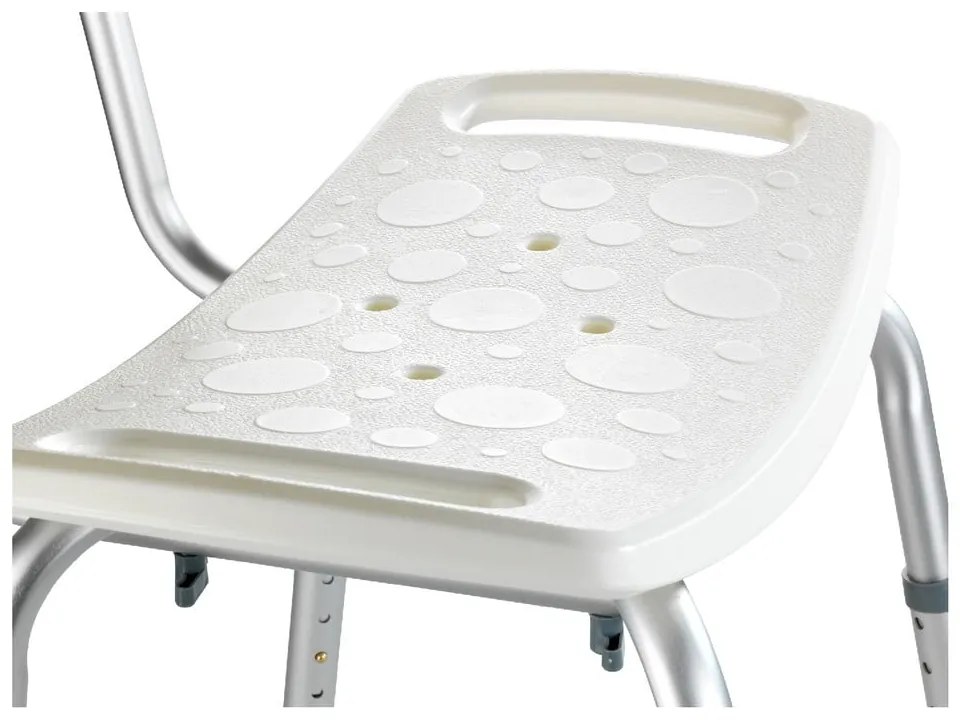 Sedacia stolička s operadlom do sprchy Wenko Stool With Back, 54 × 49 cm