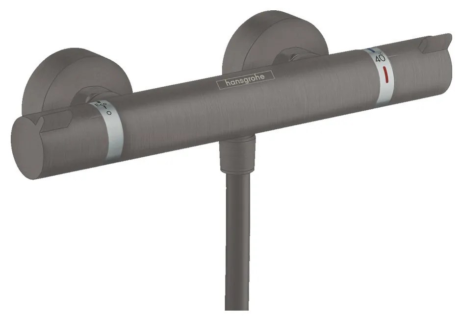 Hansgrohe Ecostat Comfort, termostatická sprchová batéria, čierna-chrómová kartáčovaná, HAN-13116340