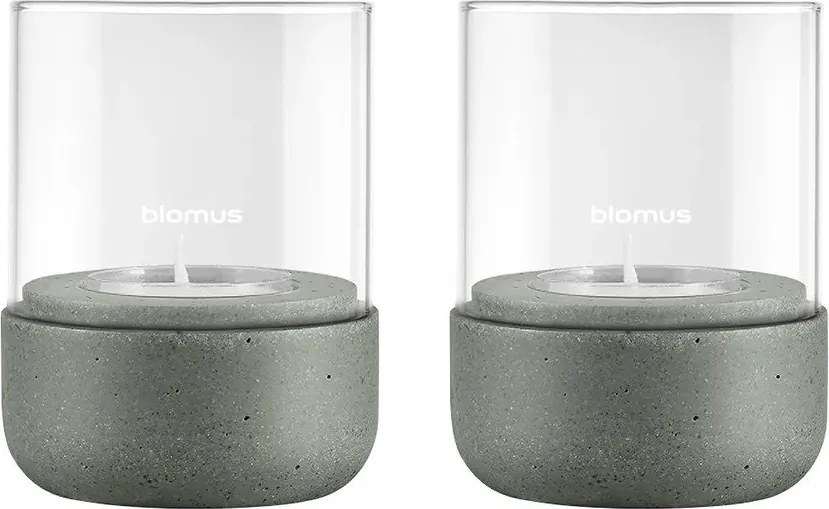 Sklenené svietniky v súprave na čajovú sviečku 2 ks Calma – Blomus