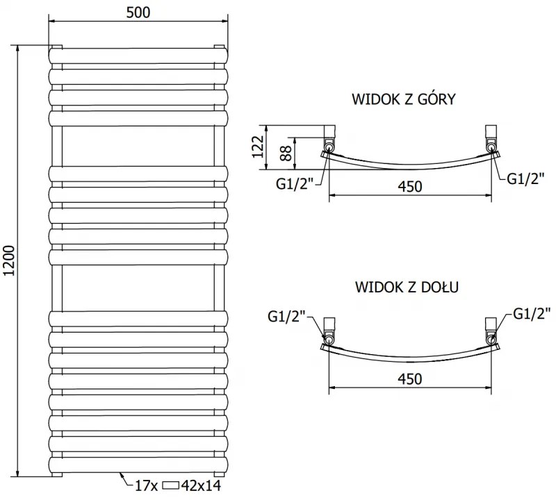 Mexen Bachus, elektrické vykurovacie teleso 1200 x 500 mm, 600 W, biela, W109-1200-500-2600-20