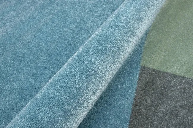 Koberec LIMA M046A zelený / sivý / modrý