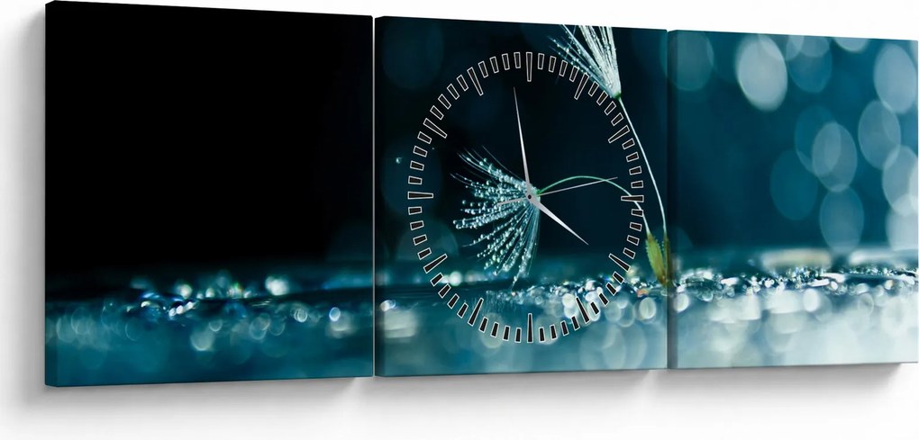 Obraz - Makro (s hodinami) (90x30 cm)