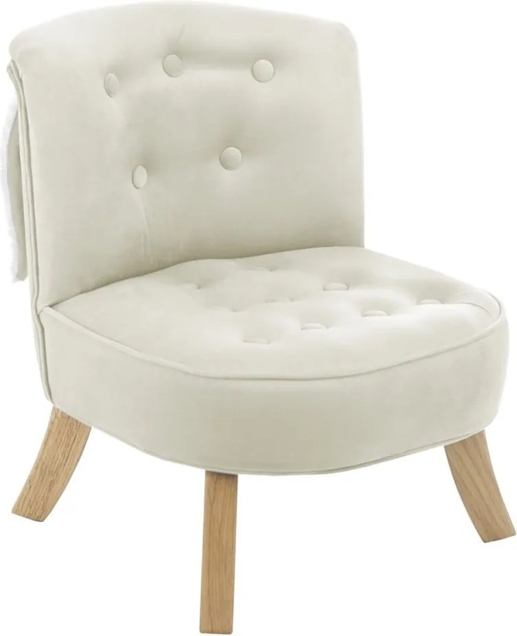 Detské kreslo ušiak béžová 25 cm Biela