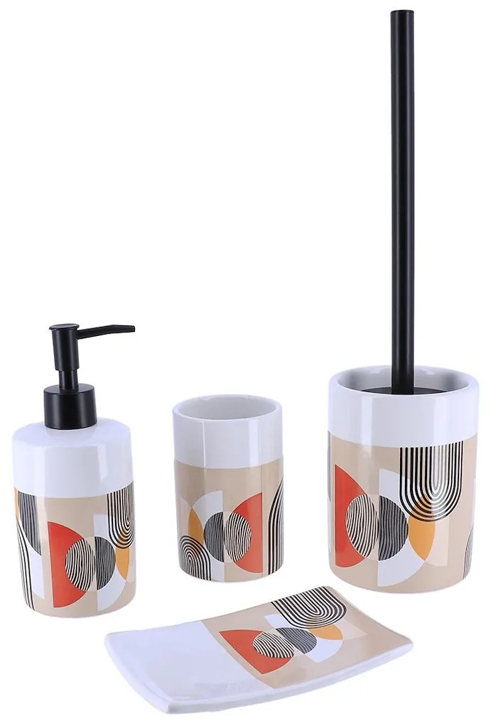 Dávkovač mydla Trendy, kombinácia farieb/s čiernymi prvkami, 320 ml