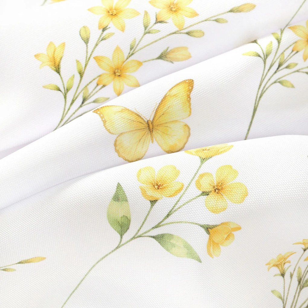 Goldea okrúhly teflónový obrus - žltá lúka Ø 120 cm