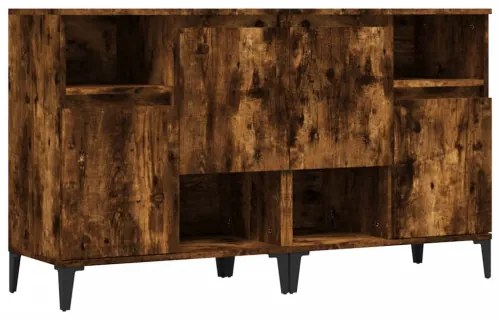 vidaXL Komody 2 ks dymový dub 60x35x70 cm kompozitné drevo-