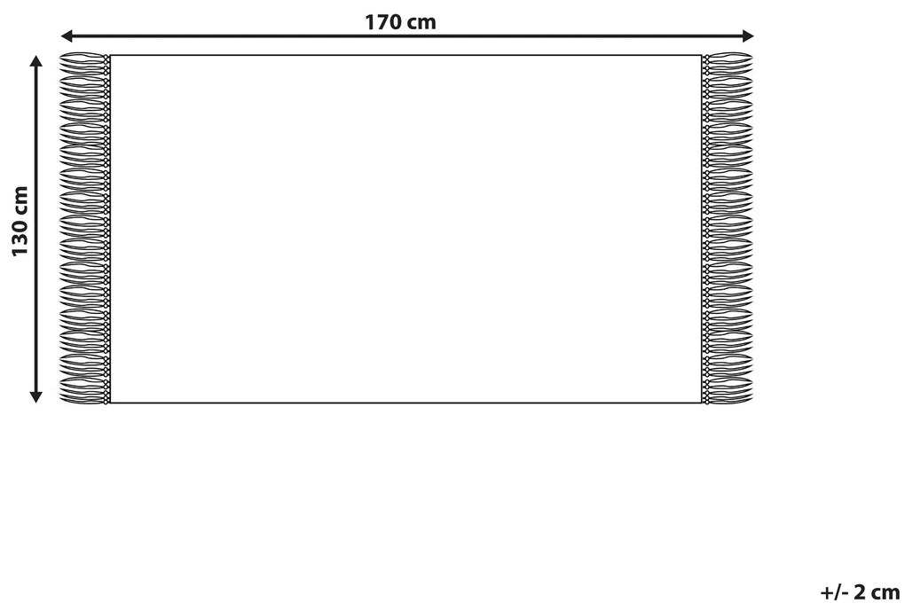 Bavlnená prikrývka 130 x 170 cm tmavomodrá TAARI Beliani