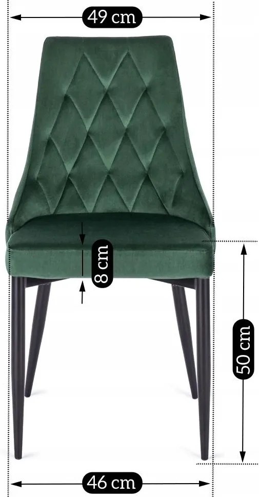 Jedálenská stolička Catedral (zelená) . Akcia -23%. Vlastná spoľahlivá doprava až k Vám domov. 1118907