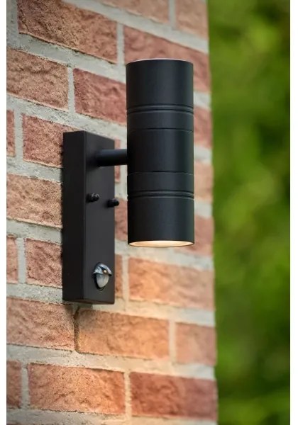 Lucide14866/10/30-LED Vonkajšie svietidlo so senzorom ARNE-LED 2xGU10/5W/230V IP44