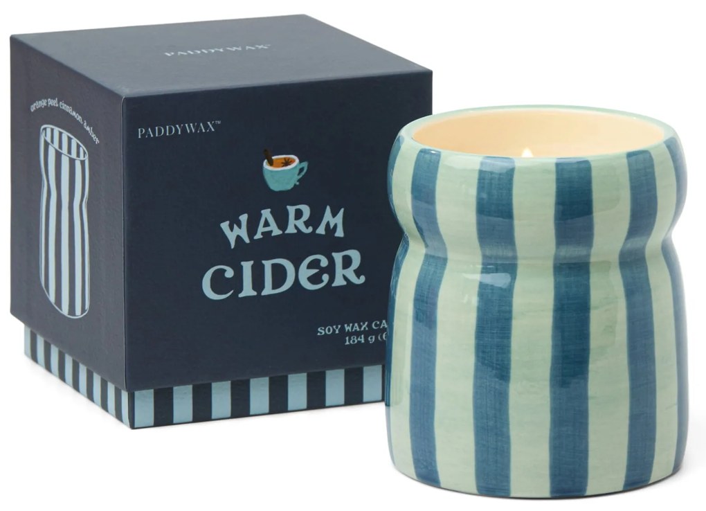 Paddywax Vonná sviečka Cabana Blue / Navy Warm Cider 184 g