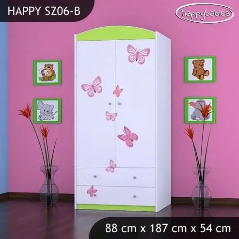 Detská skriňa VÍLA A MOTÝLIKOVIA- TYP 6B