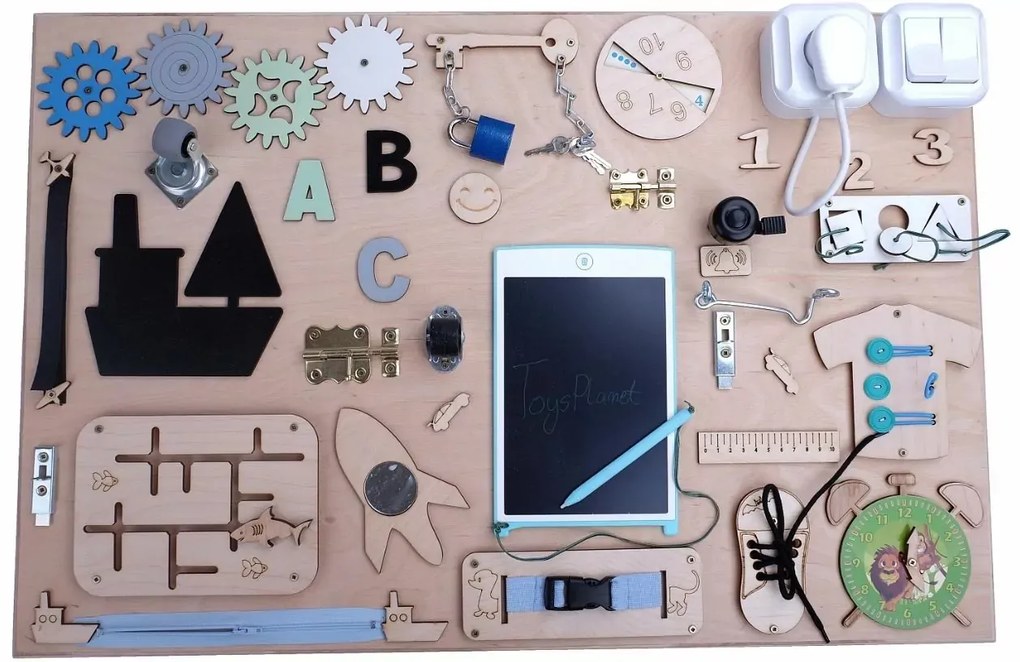 Interaktívna detská tabuľa - 75x50 cm - prírodná - typ 2