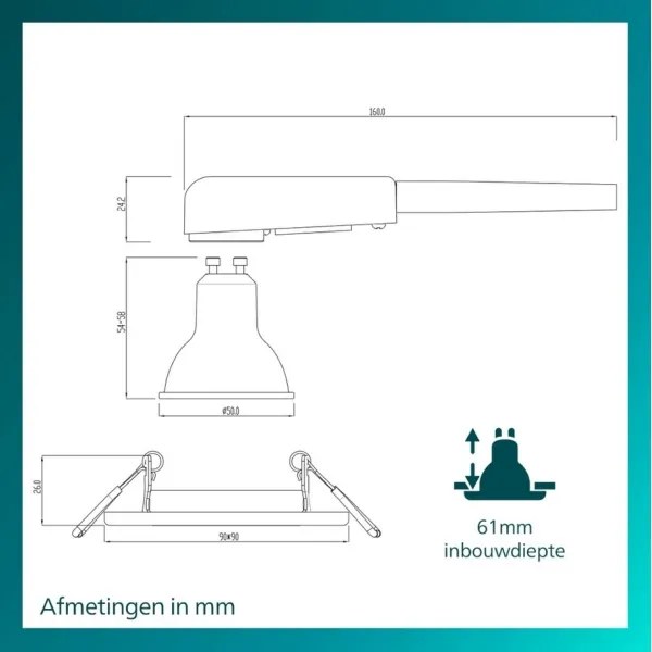 Philips - SADA 3x Zapustené stropné svietidlo PERIDOT 1xGU10/7W/230V biela