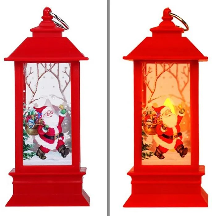Tutumi Tutumi, LED vianočný lampáš 20x8 cm XB-001, červený, CHR-06605
