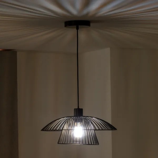 Brilagi - LED luster na lanku CERIA WIRE 1xE27/40W/230V pr. 38 cm čierna