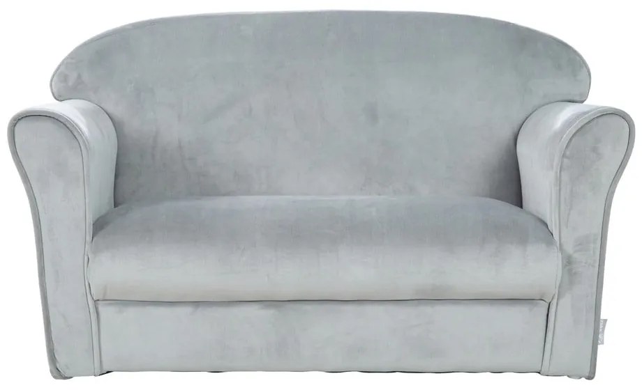 Svetlosivá zamatová detská pohovka 78 cm Lil Sofa – Roba