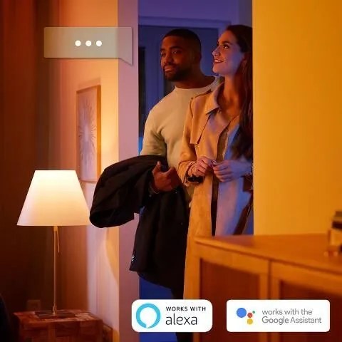 PHILIPS HUE Stolová múdra LED stmievateľná lampa HUE BLOOM s funkciou RGB, 7,1 W, teplá biela-studená biela, bie