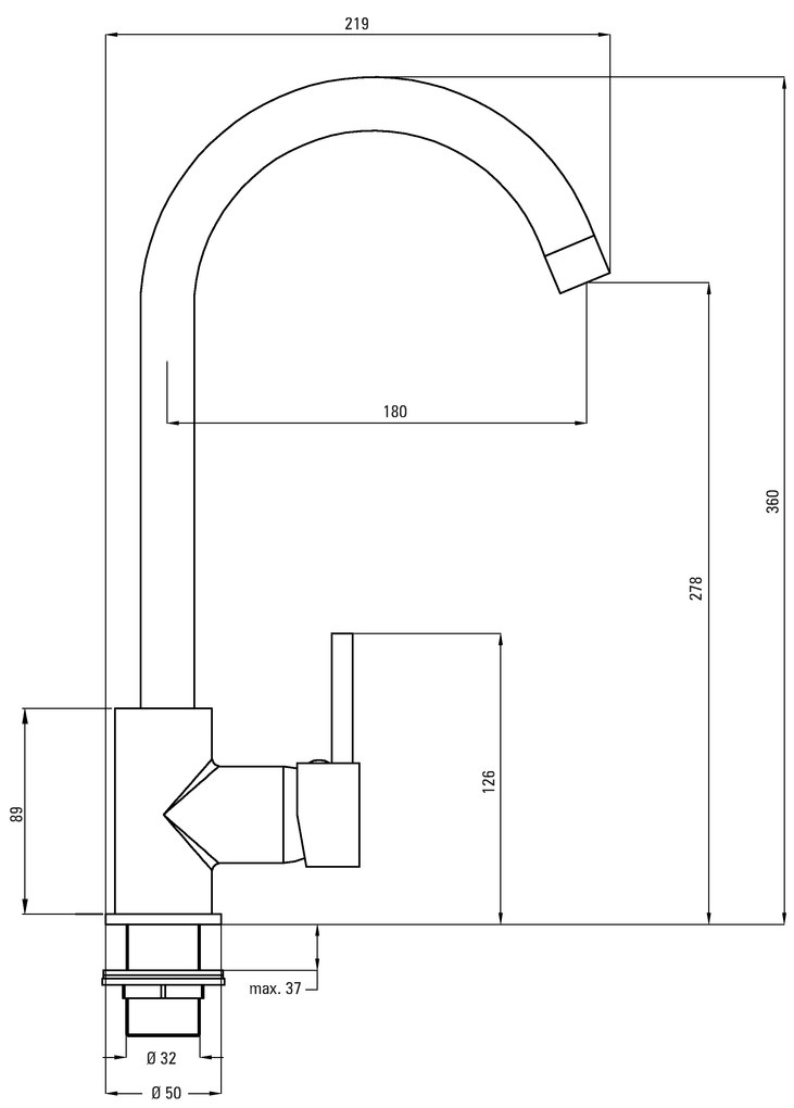 Deante Doppio, nerezový drez na dosku 1-komorový 780x430x160 3,5" + drezová batéria s ramenom typu "U" + sifón, vzor satén, ZENB0113