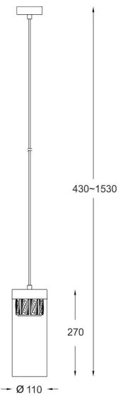 Zuma Line P0389-01D-0FD2 - Luster na lanku GEM 1xG9/28W/230V mosadz