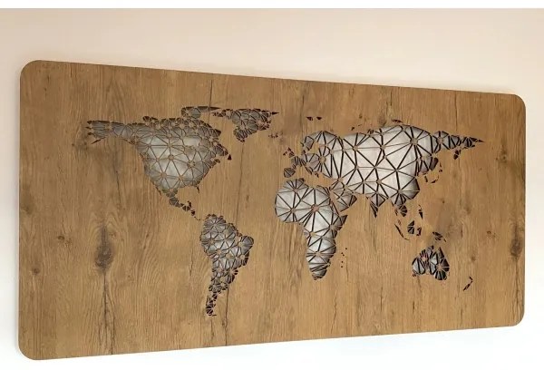 Li-Go 4457/A/4 - LED nástenná dekorácia LED/10W/5V 30000 mAh 120x60 cm dub