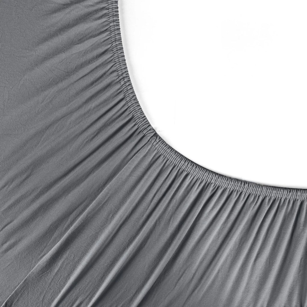 JERSEY PRESTIERADLO JERS4 220X240 CM, VÝŠKA 30 CM SIVÉ