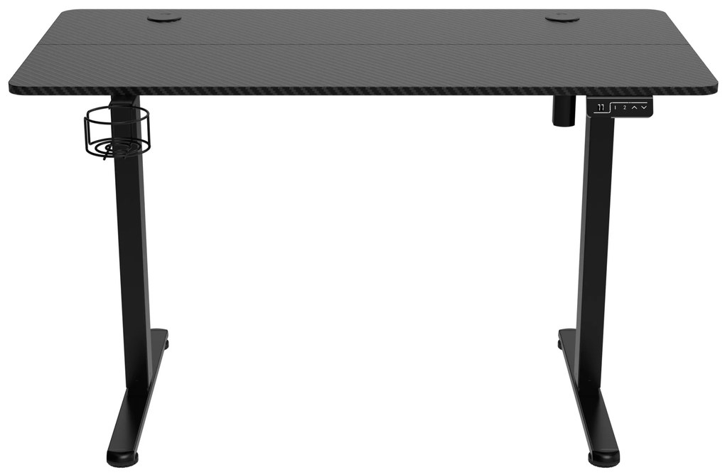 Výškovo nastaviteľný elektrický herný stôl SHADOW GAMER 1.0 120 cm čierny