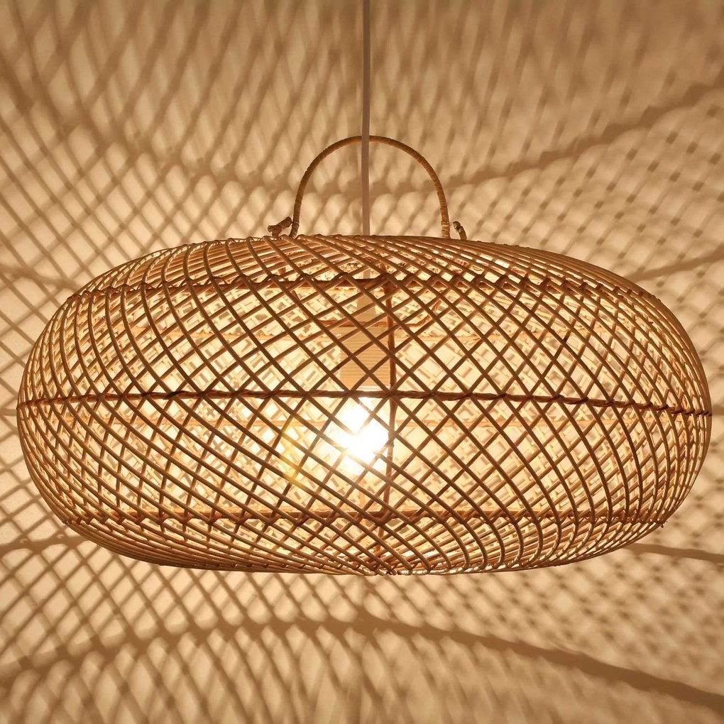 Ratanová lampa Esra stredná